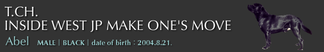 T.CH. Inside West JP Make One's Move   Abel
